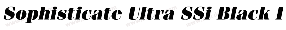 Sophisticate Ultra SSi Black Italic字体转换